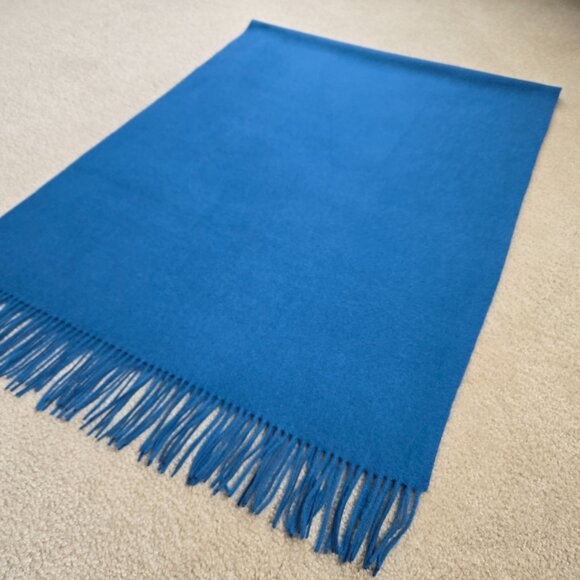 NWOT **TEAL** Cashmere Scarf Large Shawl Wrap - Picture 7 of 16